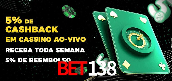Promoções do cassino ao Vivo bet138